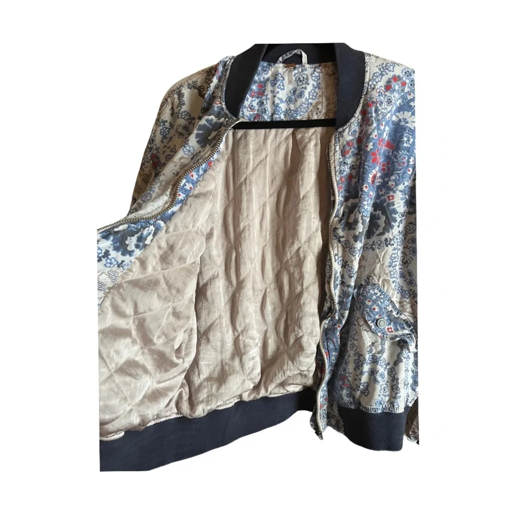 Free People | M floral bomber jacket - Picture 4 of 5